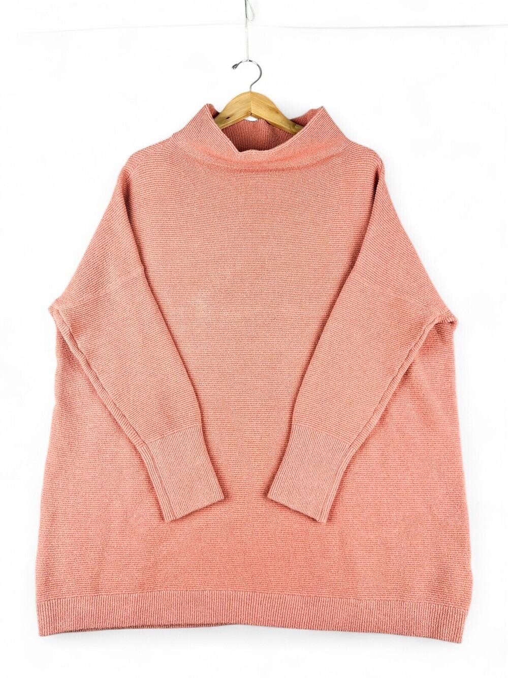 Free People Oversized Cowl Neck Sweater — Dusty Rose, L